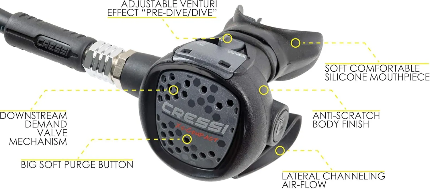 Cressi R1 BCD Donatello Dive Computer AC2 Compact Regulator Set GupG Reg Bag Scuba Diving Package