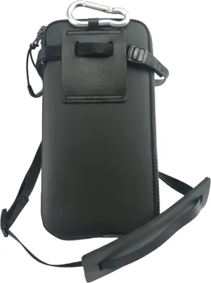 Crossbody Phone Pouch with Clip on, Lightweight Neoprene Cell Phone Bag with Smooth Zipper, Inner Pocket & Strap, Fits Phones 6.1~6.3 inch [ Carbon Color ]