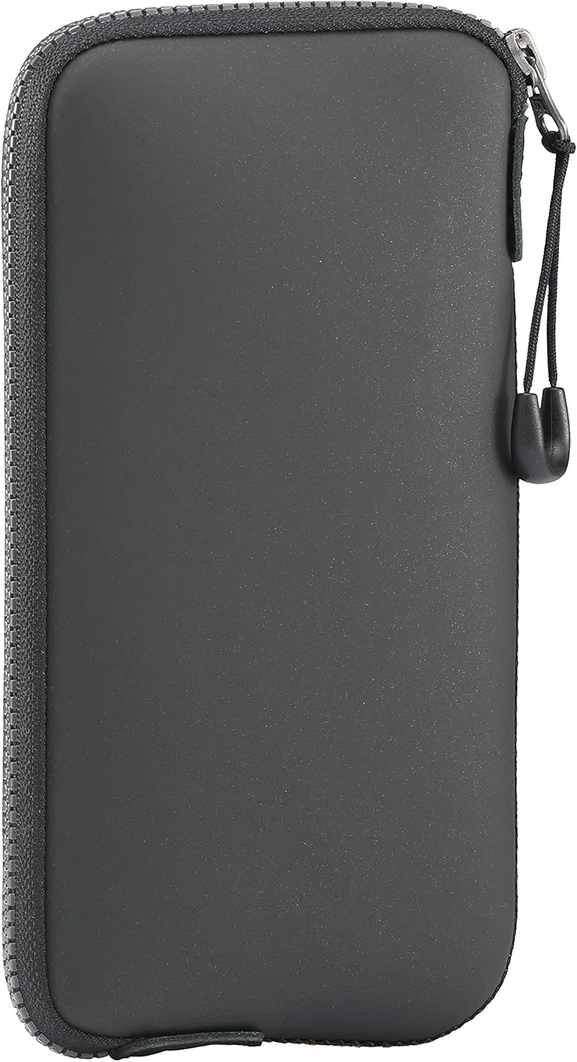 Crossbody Phone Pouch with Clip on, Lightweight Neoprene Cell Phone Bag with Smooth Zipper, Inner Pocket & Strap, Fits Phones 6.1~6.3 inch [ Carbon Color ]