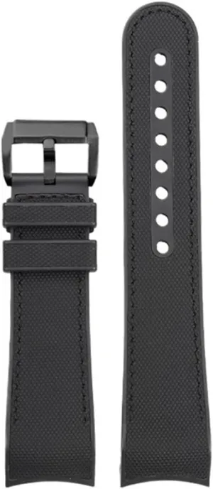 Curved end Men's watchband Fit for Blancpain Fifty Search 5000 5054 5015A 5100 Waterproof Soft Fluoro Rubber Watch Strap