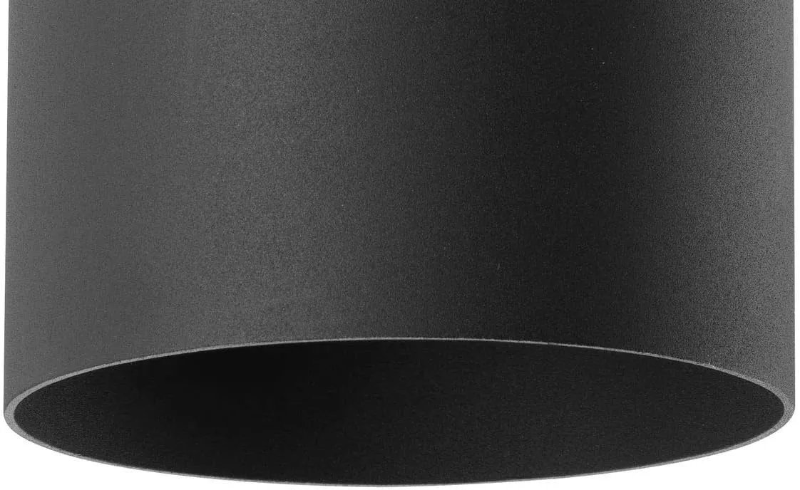 Cylinder Collection 5" Modern Outdoor Up/Down Wall Lantern Light Black