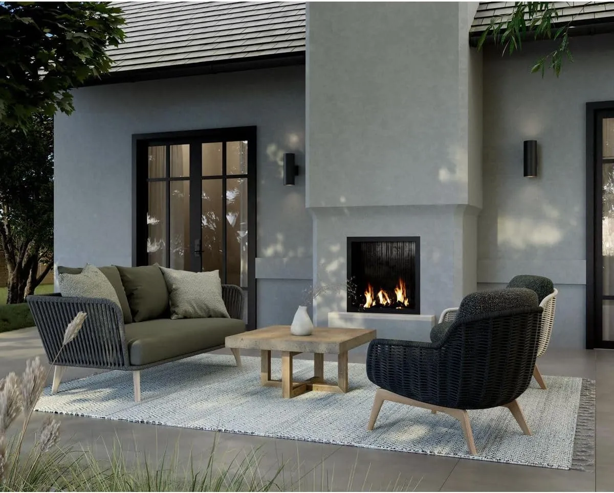 Cylinder Collection 5" Modern Outdoor Up/Down Wall Lantern Light Black