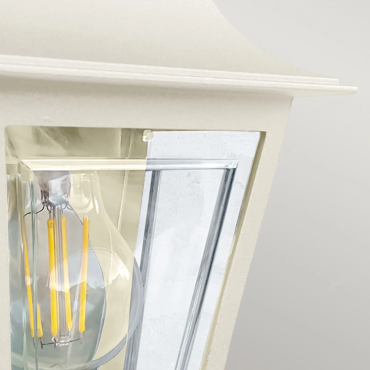 Deco Lane 1lt Half Wall Lantern | Cream