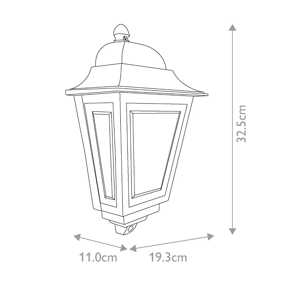 Deco Lane 1lt Half Wall Lantern | Cream