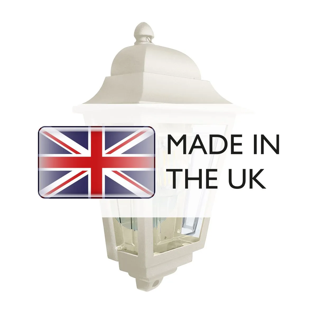 Deco Lane 1lt Half Wall Lantern | Cream