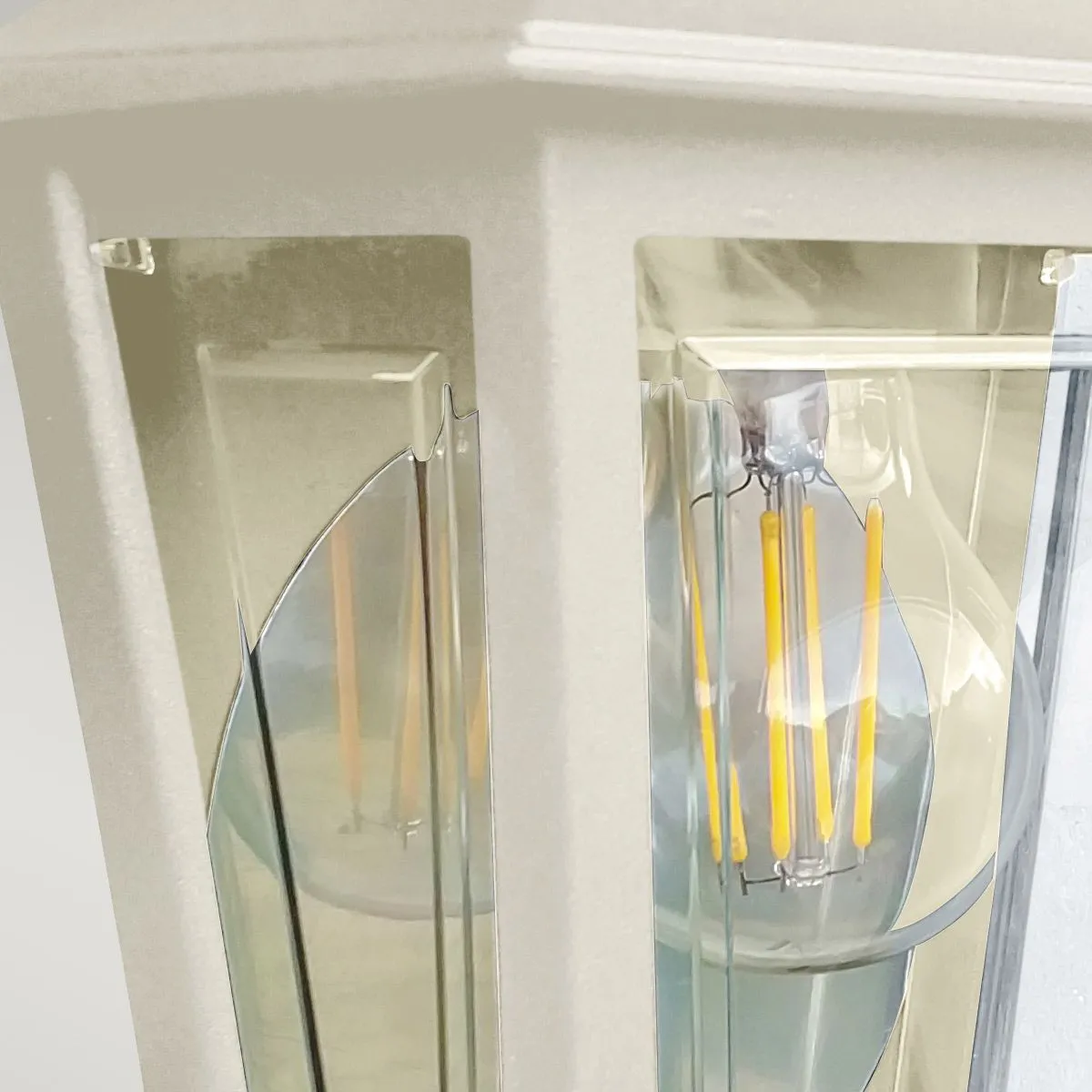 Deco Lane 1lt Half Wall Lantern | Cream