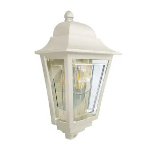 Deco Lane 1lt Half Wall Lantern | Cream