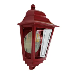 Deco Lane 1lt Half Wall Lantern | Red