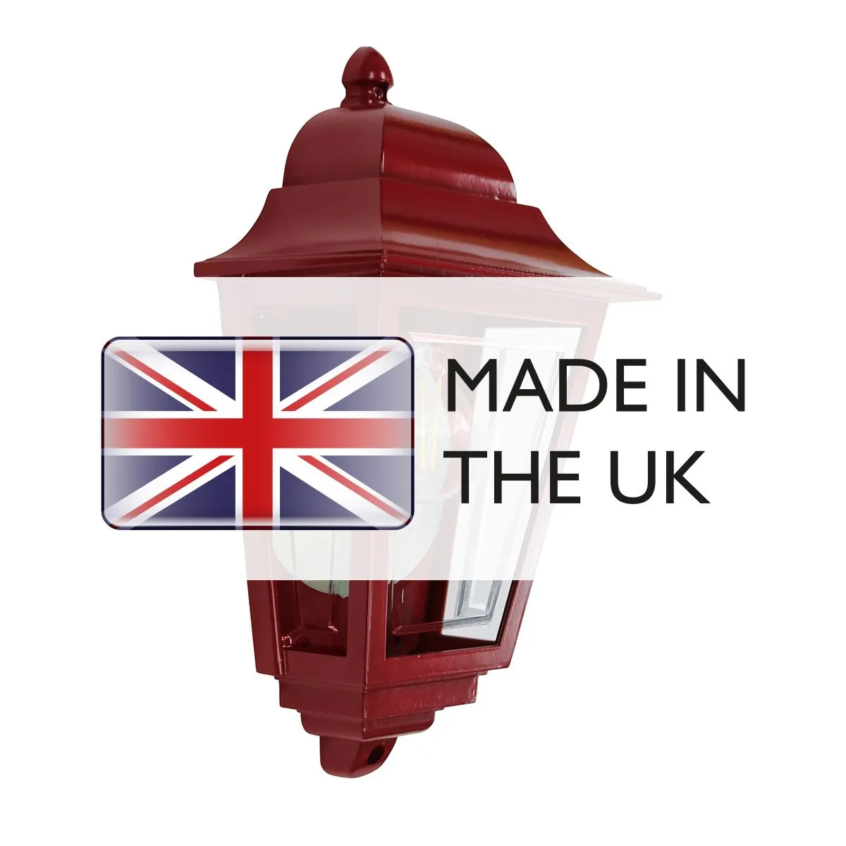 Deco Lane 1lt Half Wall Lantern | Red