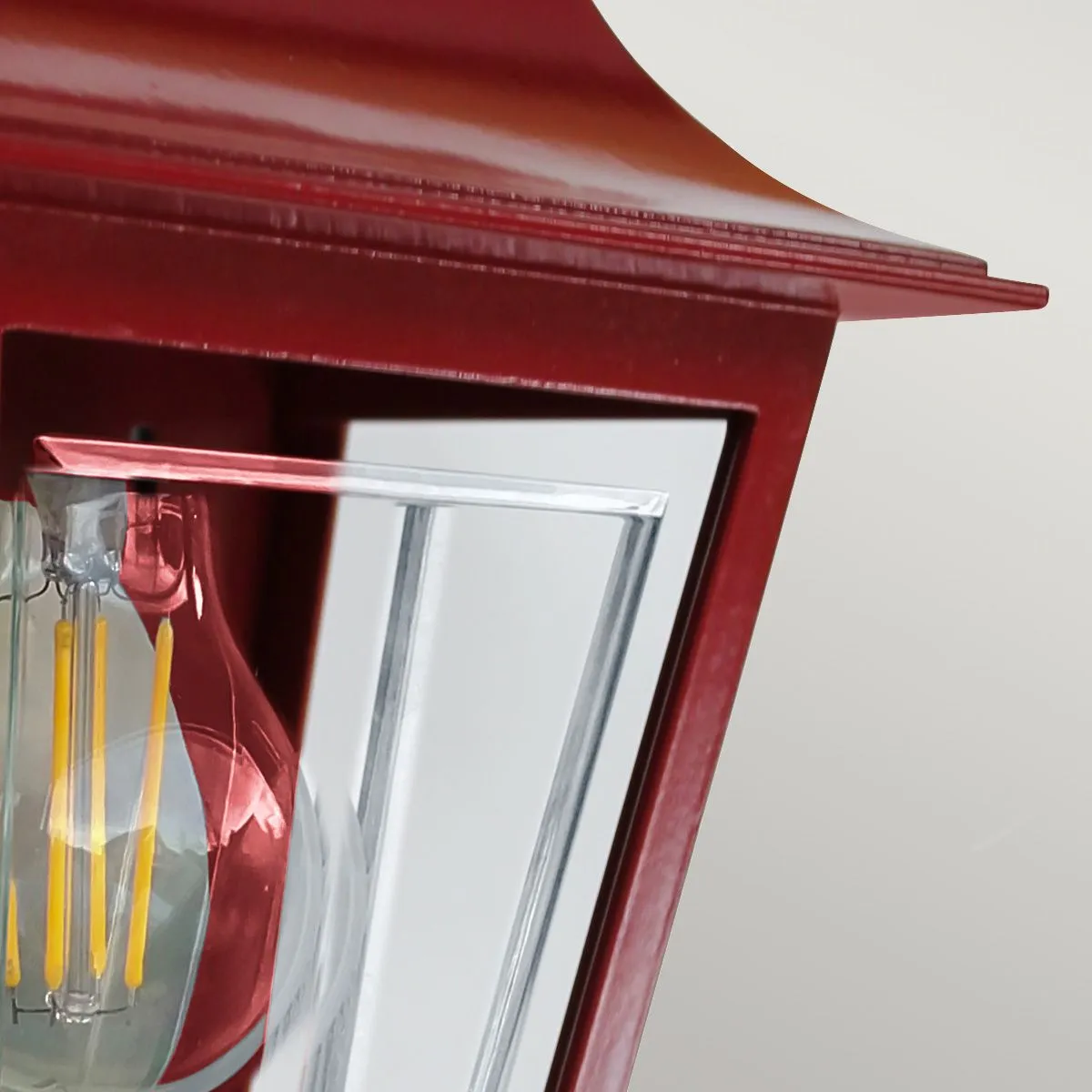 Deco Lane 1lt Half Wall Lantern | Red