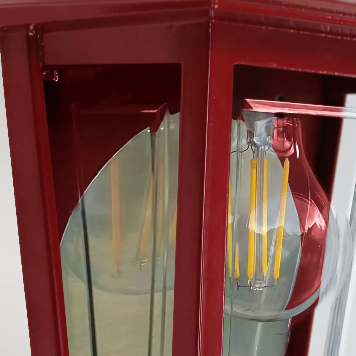 Deco Lane 1lt Half Wall Lantern | Red
