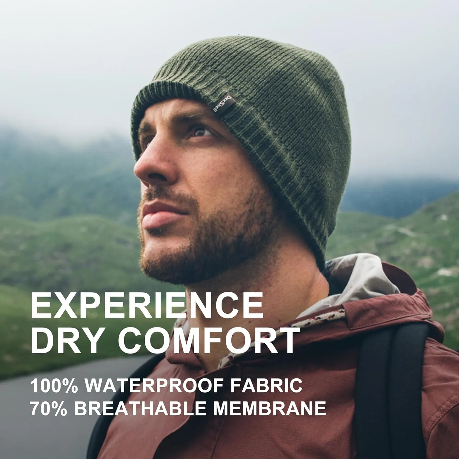 DexShell Waterproof Beanie Hat for Men and Women for Winter Cold Weather, Membrane Insulated Fleece Liner