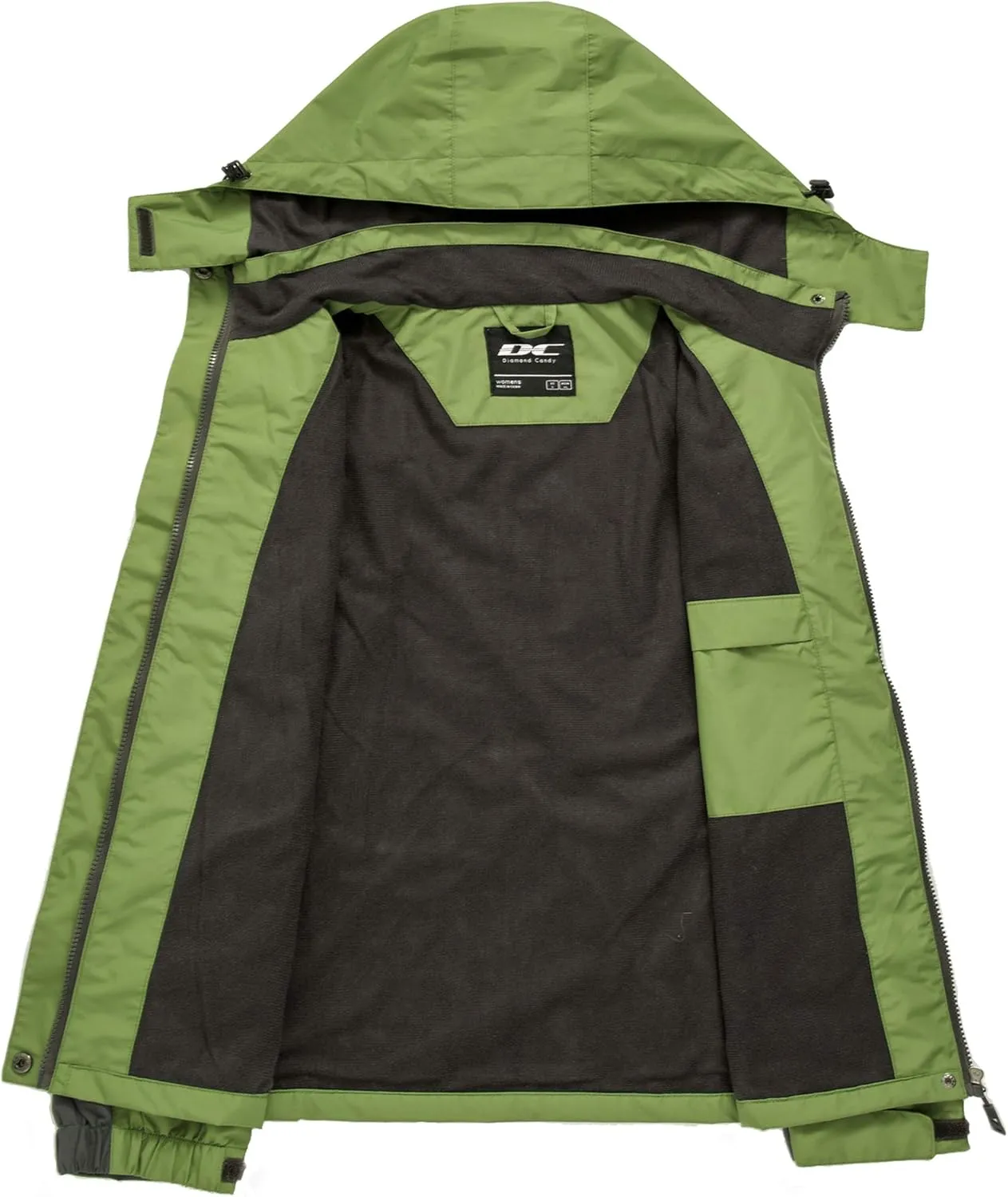 Diamond Candy Waterproof Rain Jacket Women Lightweight Outdoor Raincoat Hooded for Hiking skiing
