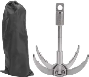 Dilwe Foldable Grappling Hook, 4 Claws, 500KG, SUS304 Stainless Steel, Grappling Hook Climbing Foldable Hook Outdoor Survival Tool