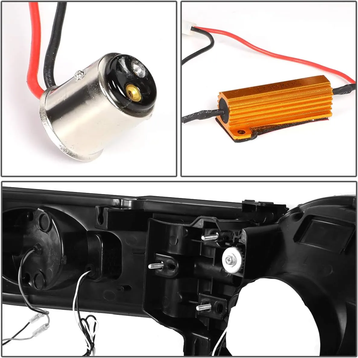 DNA MOTORING HL-LB-FJC07-SM-AM Smoke Lens Headlights With LED DRL Sequential Signal Compatible with 07-14 FJ Cruiser