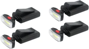 DOITOOL 2sets Clip on Hat Light Rechargeable Pocket Flashlight 90° Rotatable Perfect for Hiking Camping Fishing and Home Use 2pcs*2