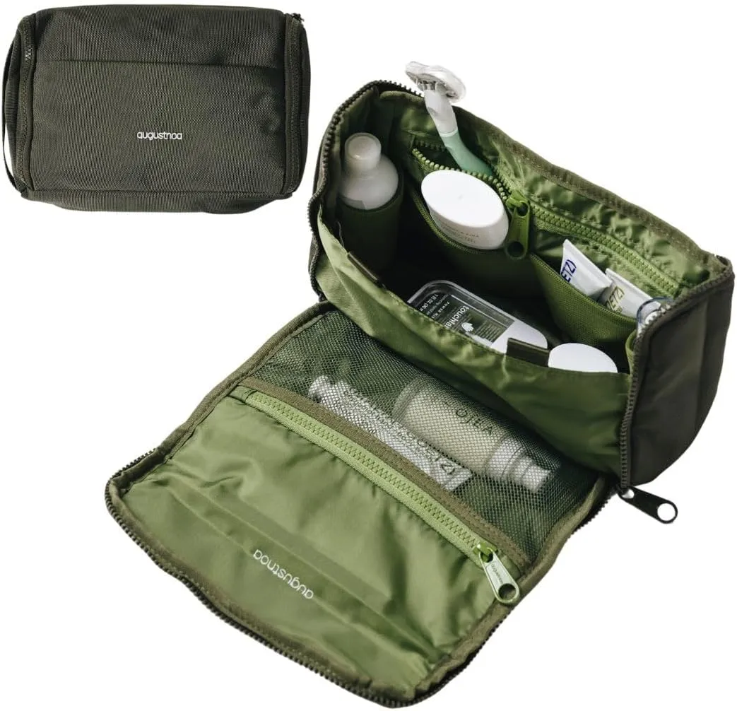 Dopp Kit for Men | Travel Toiletry Bag with 11 Pockets & Expandable Side Compartments | Water-Resistant, Eco-Friendly Recycled Material | Compact, Lightweight & Perfect for Travel Essentials