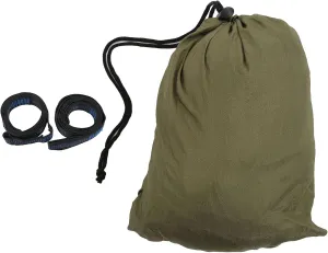 Double Hammock Lengthened Nylon 2 Person Hammock Camping Backpacking Hiking Courtyard Backyard (Military Green)