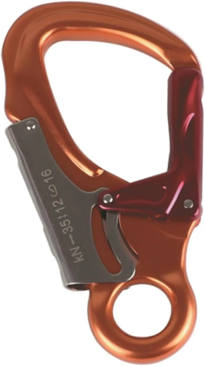 Double Locking Snap Hook Self Locking Carabiner Clip Smooth Key Nose Gate Aluminum Rock Climbing Carabiner for Mountaineering