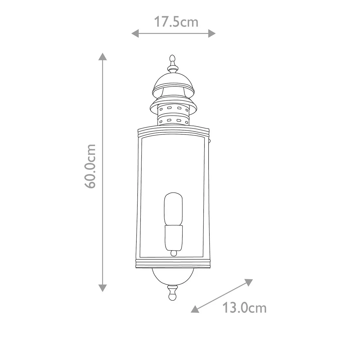 Downing Street 1 lt Wall Lantern | Verdigris
