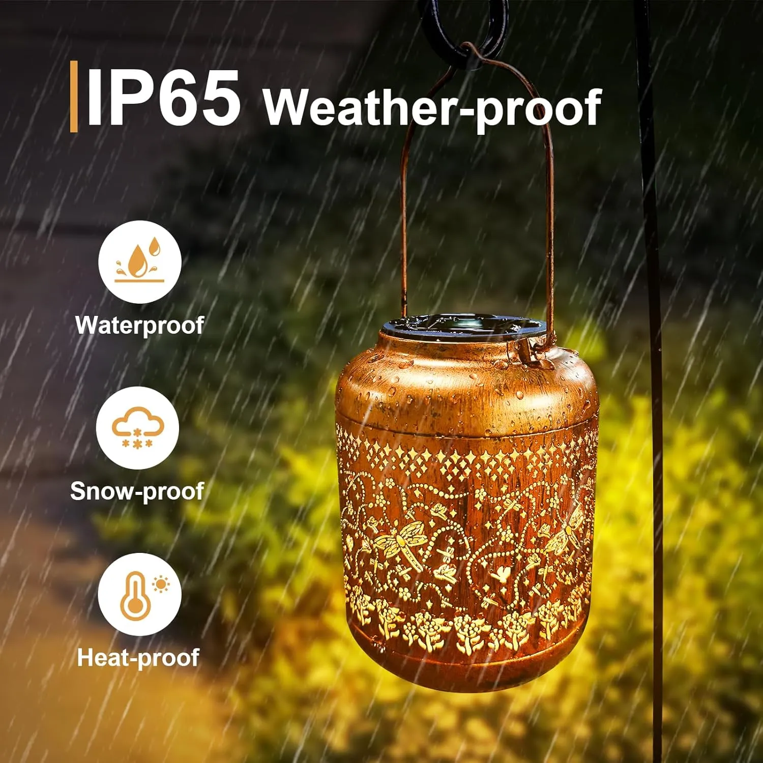 Dragonfly Birthday Retirement Anniversary Gifts for for Women Mom Grandma, Solar Lanterns Lights Outdoor Hanging Waterproof Garden Decor Decoration Outside for Yard, Patio,Pathway Landscape