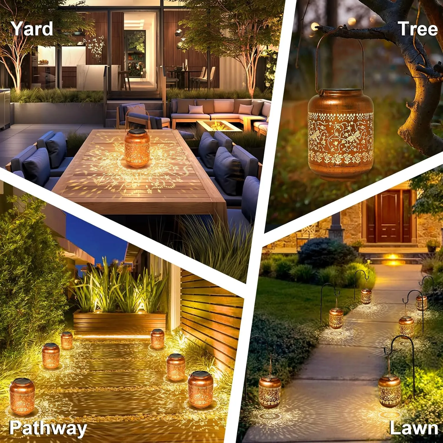Dragonfly Birthday Retirement Anniversary Gifts for for Women Mom Grandma, Solar Lanterns Lights Outdoor Hanging Waterproof Garden Decor Decoration Outside for Yard, Patio,Pathway Landscape