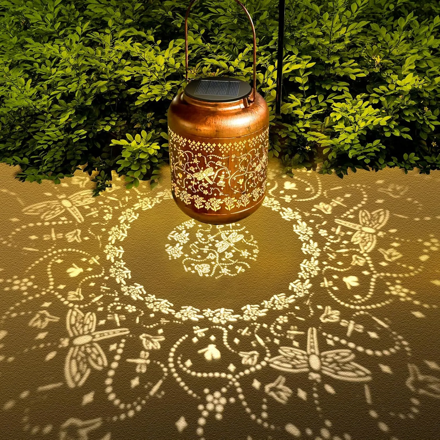 Dragonfly Birthday Retirement Anniversary Gifts for for Women Mom Grandma, Solar Lanterns Lights Outdoor Hanging Waterproof Garden Decor Decoration Outside for Yard, Patio,Pathway Landscape