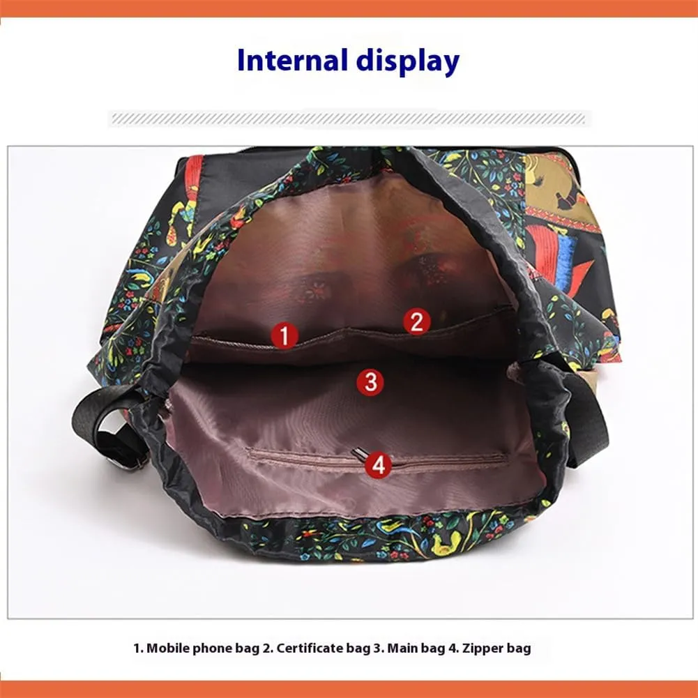 Drawstring Foldable Large Capacity Dry-wet Separation Travel Sports Backpack,Waterproof Lightweight Drawstring Gym Bag (2Pcs-b)