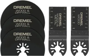 Dremel MM389 5-Piece Oscillating Tool Cutting Blade Assortment Kit- Perfect Cutter for Wood, Metal, Plastics, Drywall, and More
