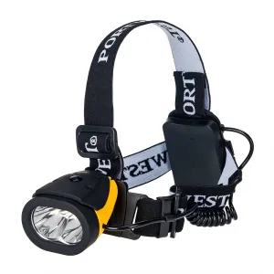 Dual Power Head Lamp PA63 - Yellow/Black, Compact, 3 Modes, Adjustable Fit, Ideal for Camping & Outdoor Adventures