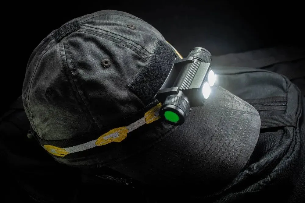 Dual SST40 LED Headlamp 1200lm USB Rechargeable 18650 Battery Tactical Outdoor Light