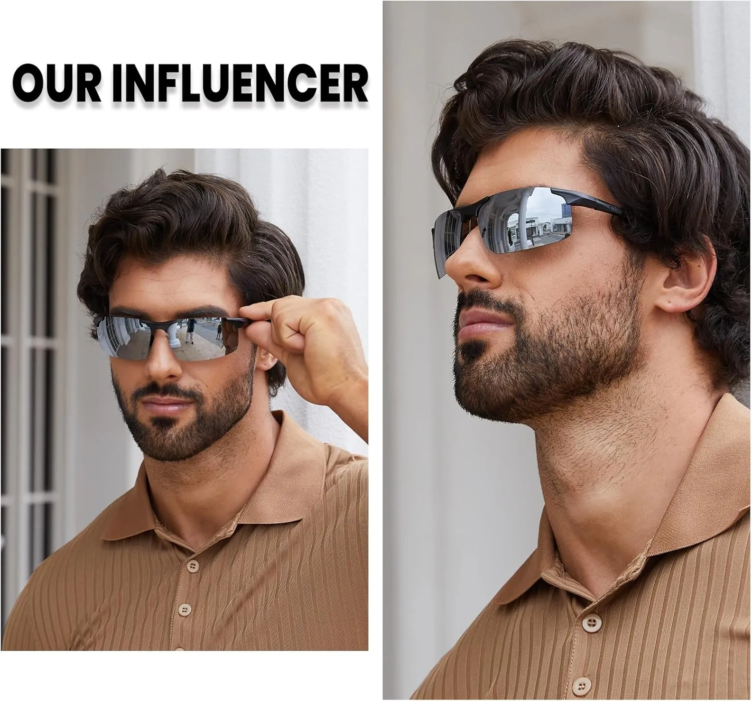 DUCO Men's Sports Polarized Driving Carbon Fiber Sunglasses for Men UV400 Protection DC8277