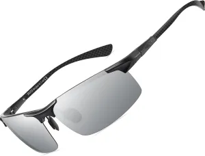 DUCO Men's Sports Polarized Driving Carbon Fiber Sunglasses for Men UV400 Protection DC8277