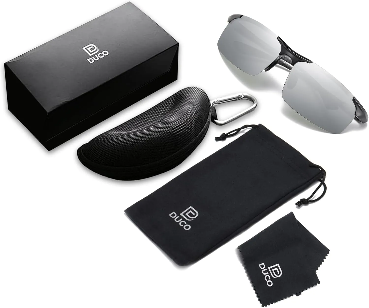 DUCO Men's Sports Polarized Driving Carbon Fiber Sunglasses for Men UV400 Protection DC8277