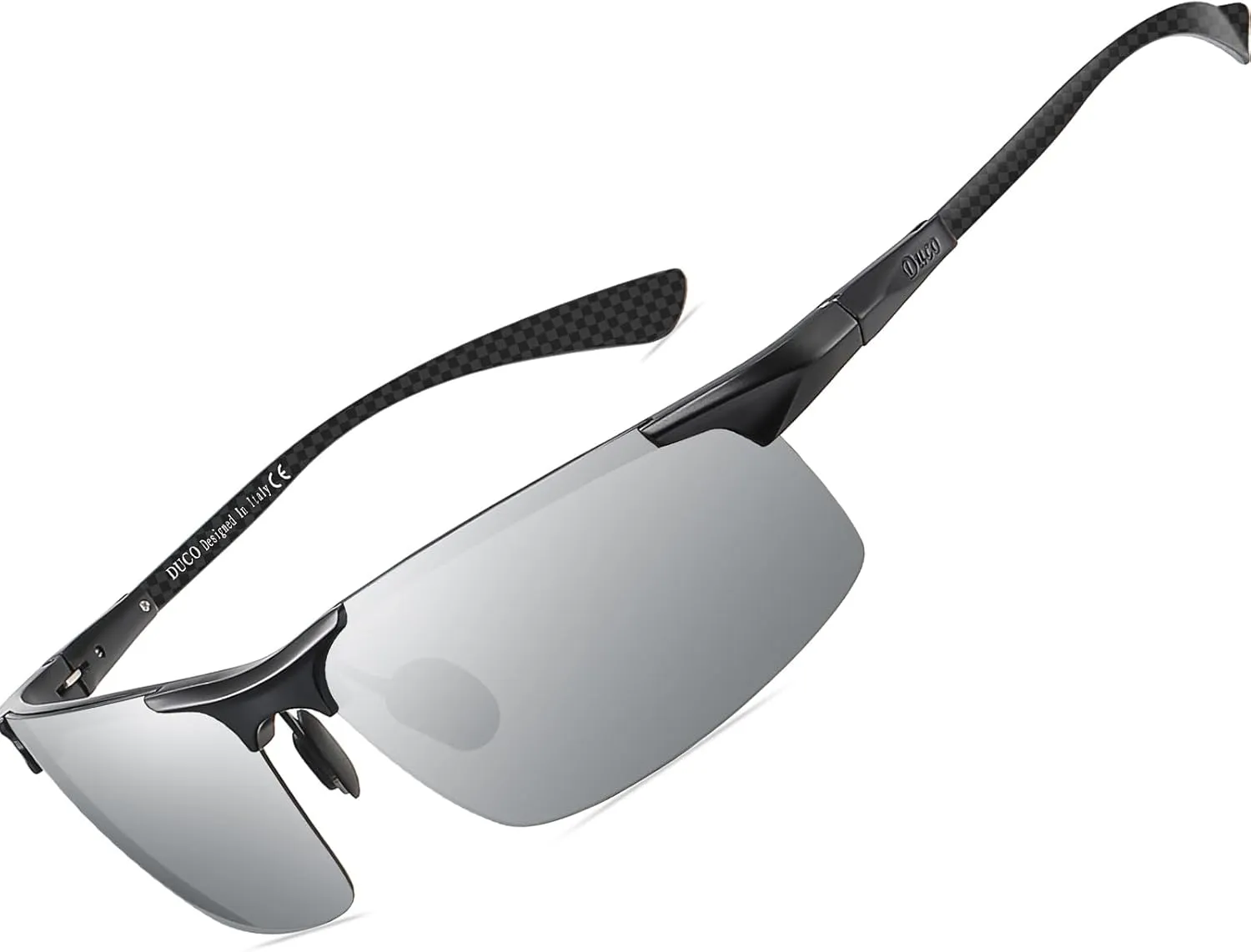DUCO Men's Sports Polarized Driving Carbon Fiber Sunglasses for Men UV400 Protection DC8277