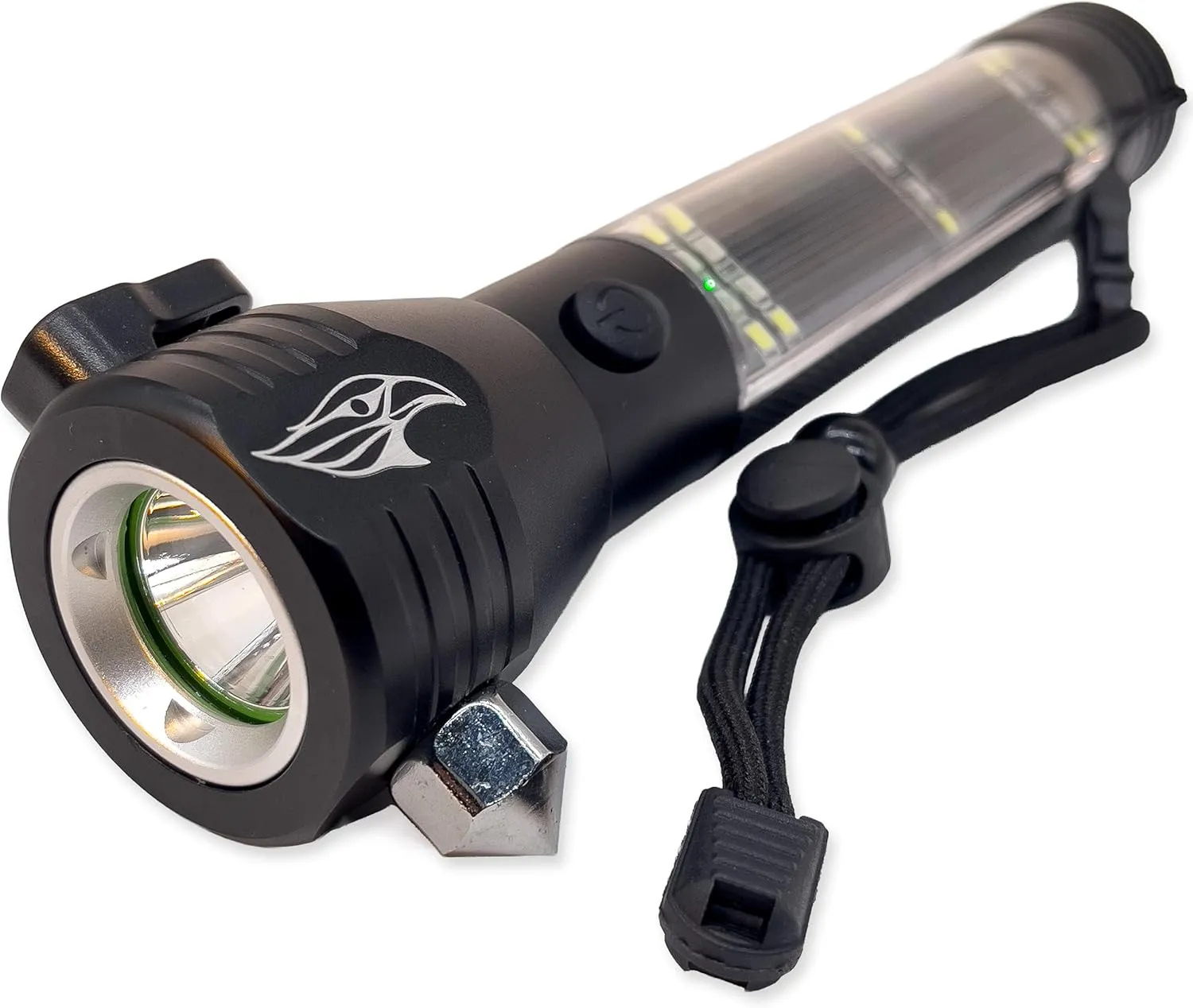 Eagle Beam Escape Flashlight, Rechargeable, Solar Rechargeable, Power Bank, Lantern, Magnet, Glass Breaker, Seatbelt Cutter, Camping and Safety Light, Super Bright, Travel
