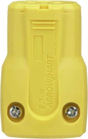 Eaton AH5969Y 15-Amp 125-Volt Heavy Duty Grade Quick Grip Connector, Yellow