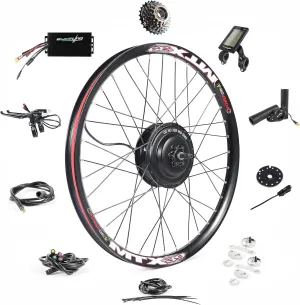 EBIKELING 48V or 36V 26" MTB Front or Rear 1500W 1200W 750W Mountain Bike Ebike Conversion Kit, Electric Bike Conversion Kit, Add On Electric Bike Kit Waterproof, Powerful, Effortless Ride