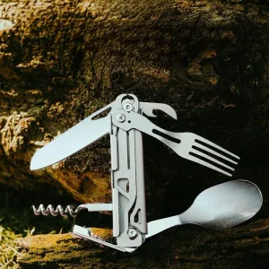 EDC 4-in-1 Combo Tool: Opener, Knife & Fork