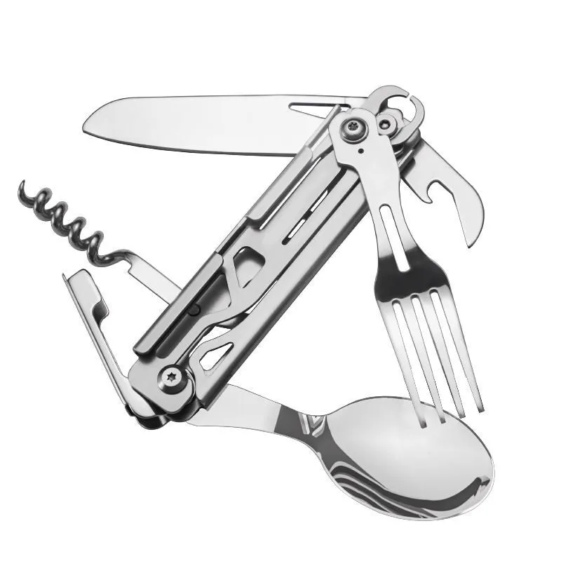 EDC 4-in-1 Combo Tool: Opener, Knife & Fork