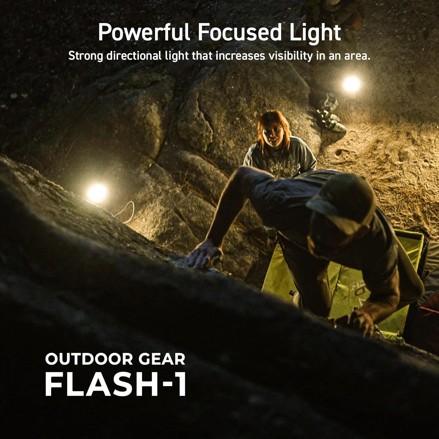 ELECOM NESTOUT Outdoor Camping LED Panel Flashlight w/ Mini Tripod, Dimmable USB Powered LED Light, IP44 Water Dust Resistant, 30-1000 Lumen, Portable Lantern for NESTOUT Power Bank, Black (Flash-1)