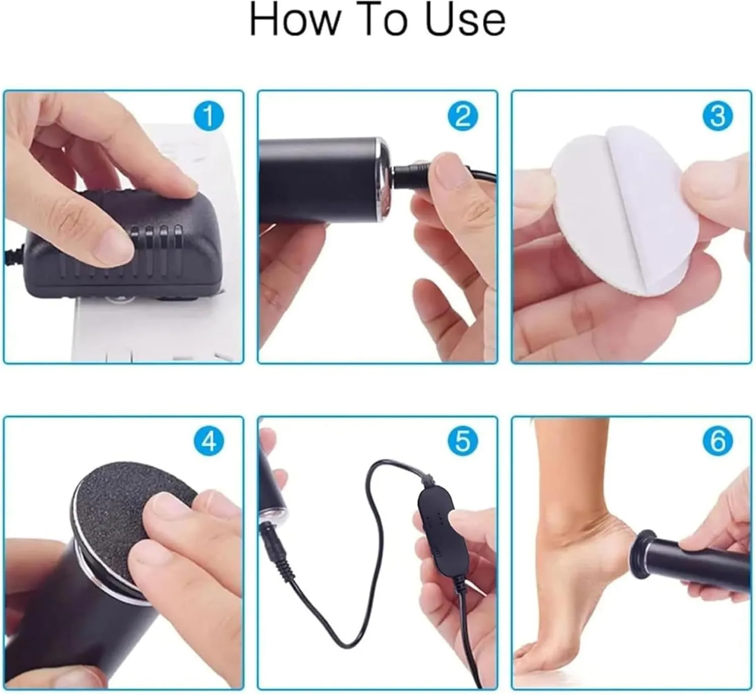 Electric Foot Callus Remover, Electric Foot Callus Remover for Women, Electric Foot Filer for Men, 360 Rotation with 60PCS Sanding Discs