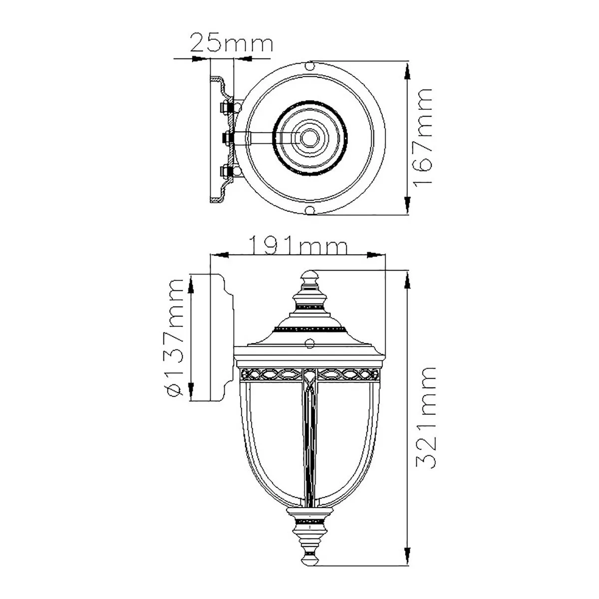 English Bridle 1 Light Small Wall Lantern | Black