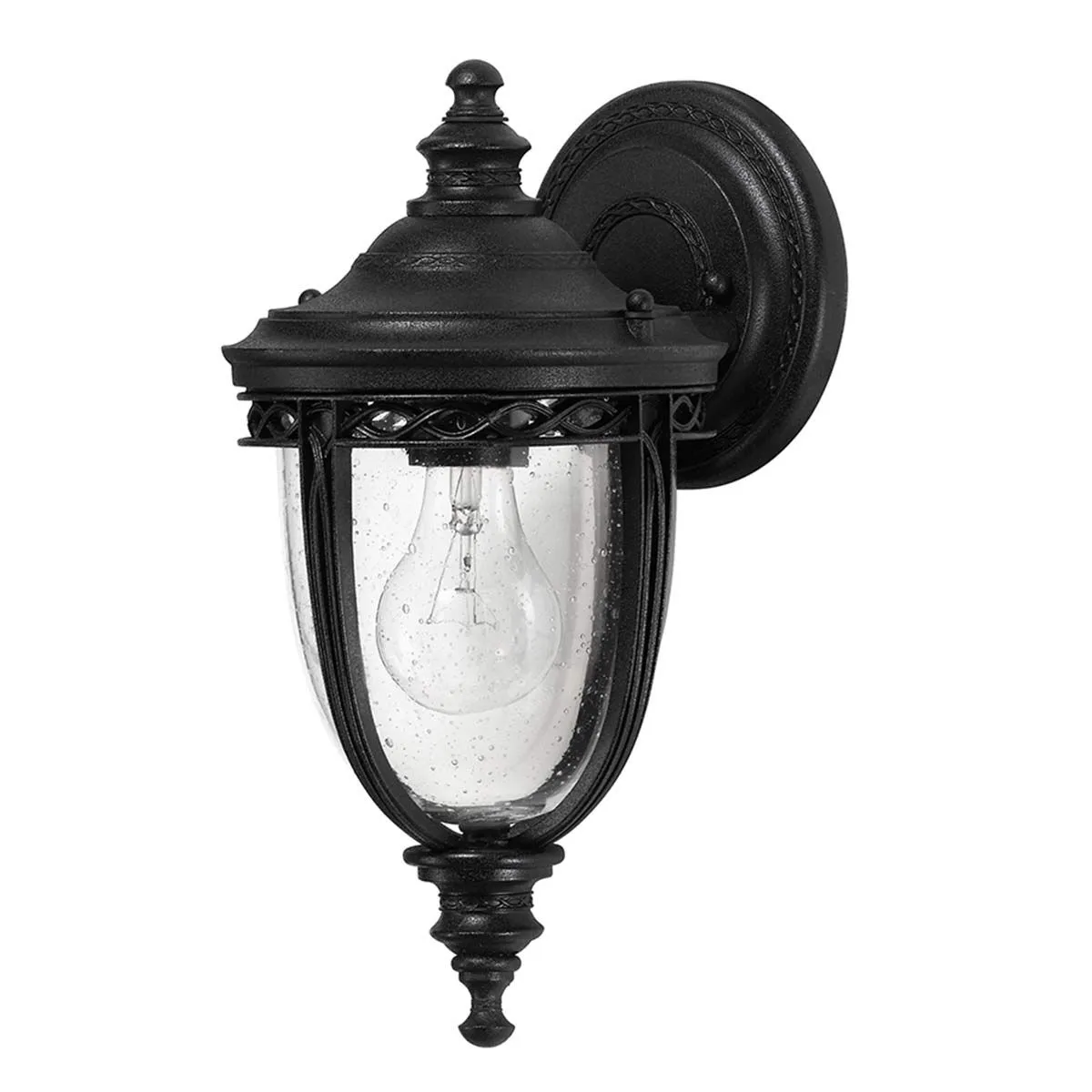 English Bridle 1 Light Small Wall Lantern | Black
