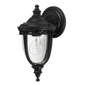 English Bridle 1 Light Small Wall Lantern | Black