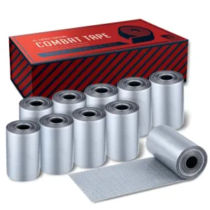 EVERLIT Survival Combat Tape 2 Inch by 10 Ft for Outdoor Field Camping Hunting Adventures EMT Medic First Aid Trauma First Responders (10 Pack)