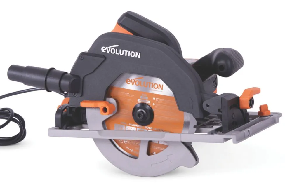 Evolution R185CCSX 1600W 185mm  Electric Multi-Material Circular Saw & Track 220-240V