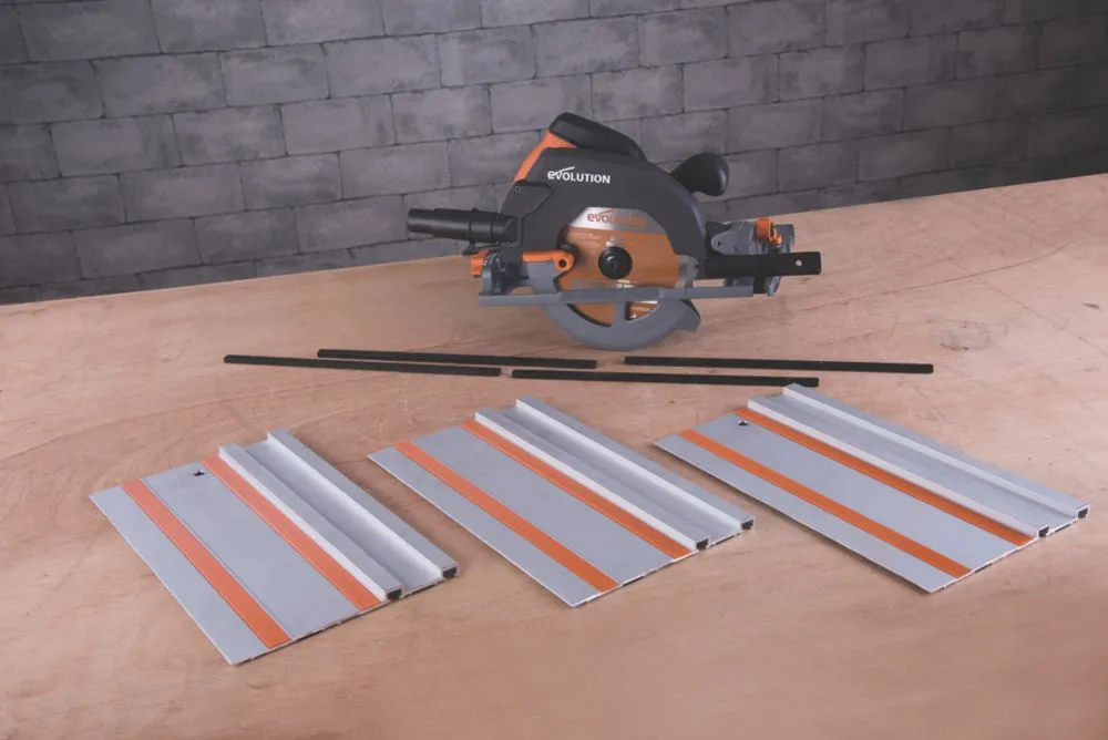 Evolution R185CCSX 1600W 185mm  Electric Multi-Material Circular Saw & Track 220-240V