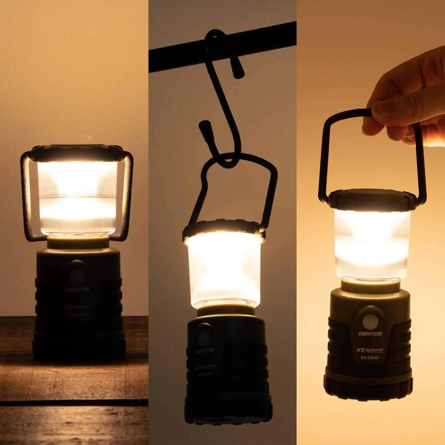 EX-334D LED Lantern, Mini Small, AA Battery Operated, 440 Lumens, Explorer, Camping, Outdoor, Light, Disaster Preparedness