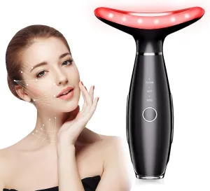 Facial and Neck Massager, Womens Skin Care Face and Neck Massager for Skin Rejuvenation- Lifting- Toning- Glow Boost-7 Colors